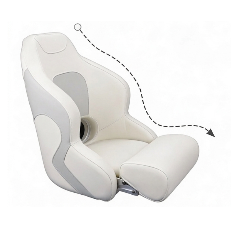 Ergonomic Flip Up Boat Seat