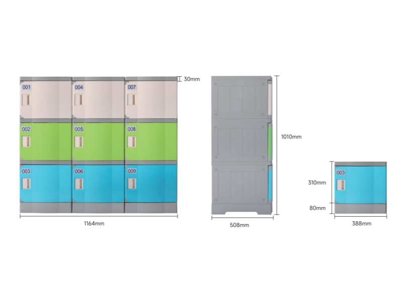 Stackable School Bag Storage Lockers