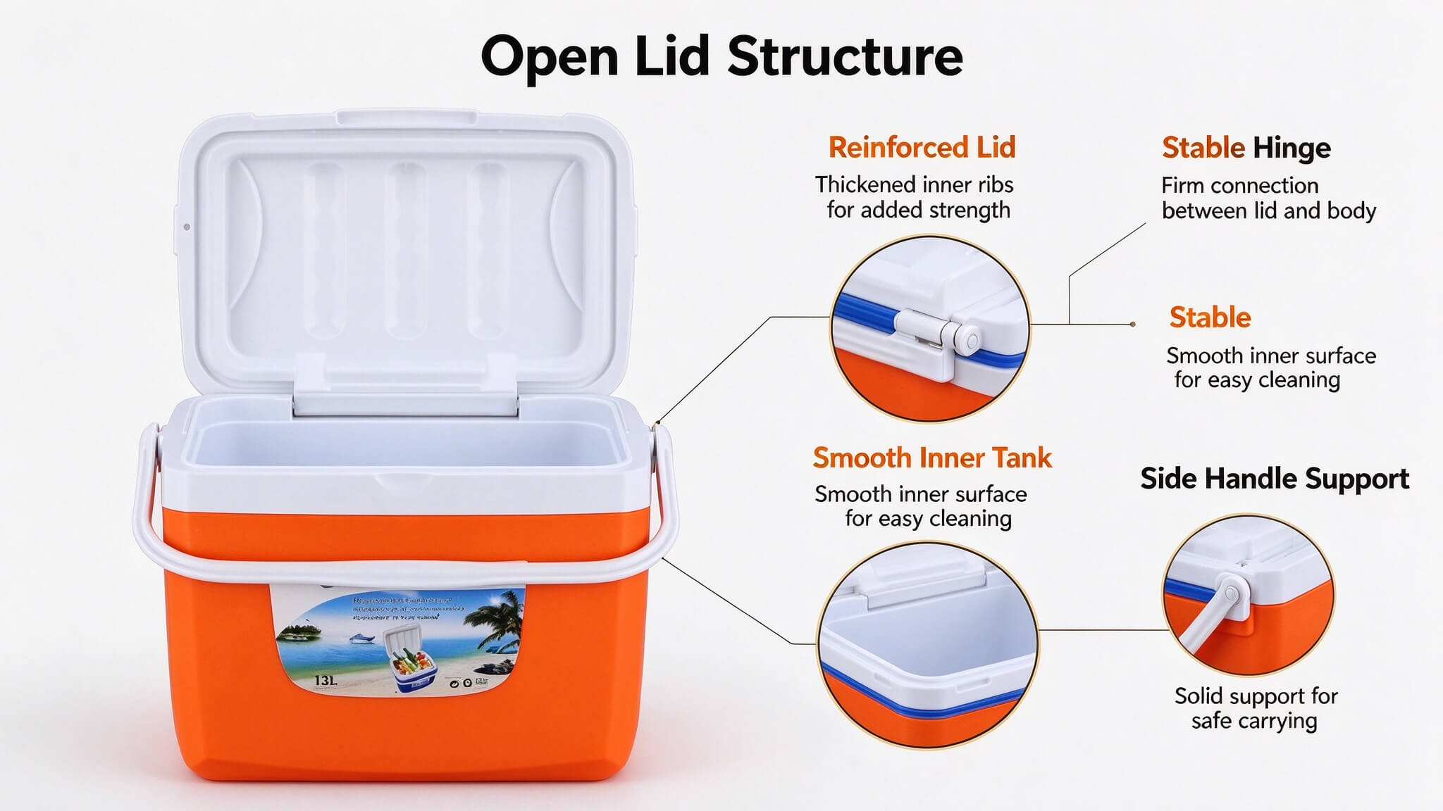 Break Resistant Camping Cooler Box