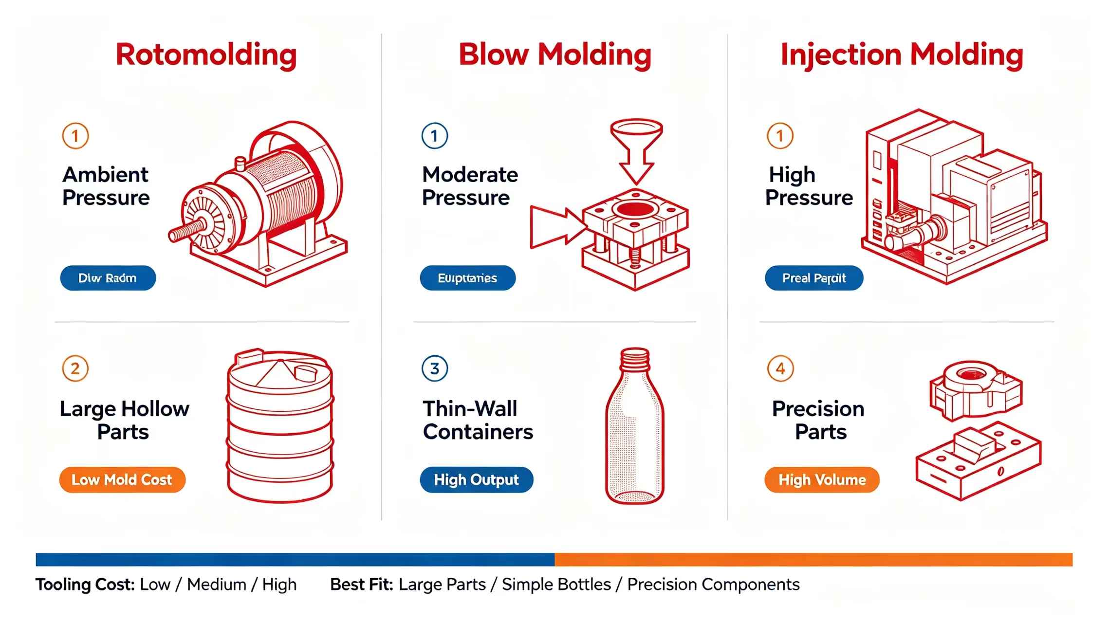 Plastic molding methods comparison