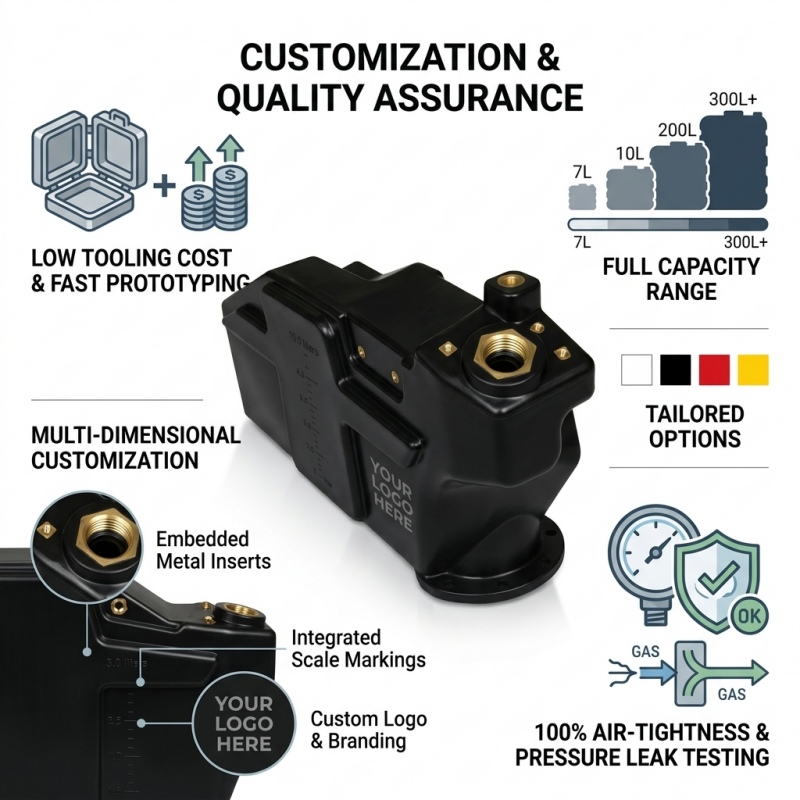 Custom Shaped Rotomolded Plastic Gas Tank Custom Shaped Rotomolded Plastic Gas Tank